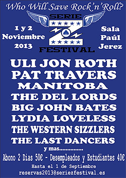 Pat Travers y The Del Lords al Serie Z Festival