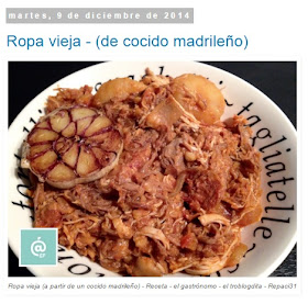Ropa vieja - Ropa vieja de cocido madrileño - Recetas TOP10 de El Gastrónomo en marzo 2016 - Álvaro García - ÁlvaroGP - el troblogdita