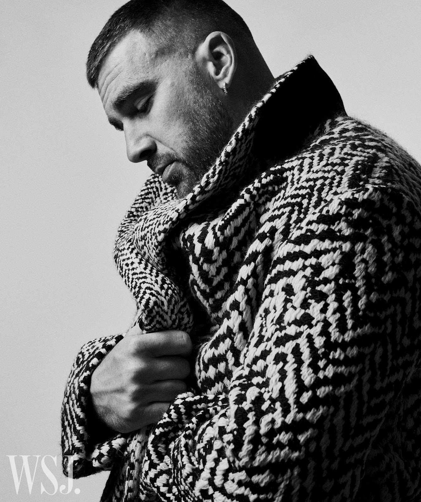 Travis Kelce in WSJ. Magazine December 2023 by Gregory Harris