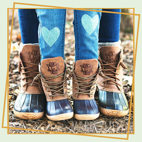 The sweetest Monograms for the whole family! Check out these mommy and me tops and duck boots that will look so cute on you and your mini!