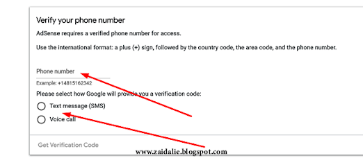 google adsense verify number by zaid alie