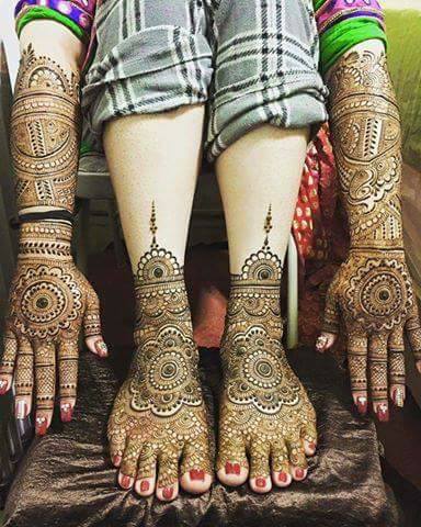 Bridal Mehandi Designs for Hands and Legs 1