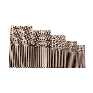50pcs HSS M35 Cobalt Twist Drill Bit Great tools for drilling hole, shaft rigid and durable hown - store