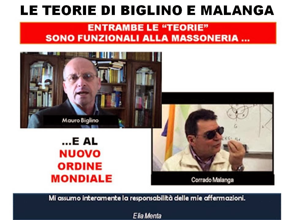 LE "TEORIE" DI BIGLINO E MALANGA