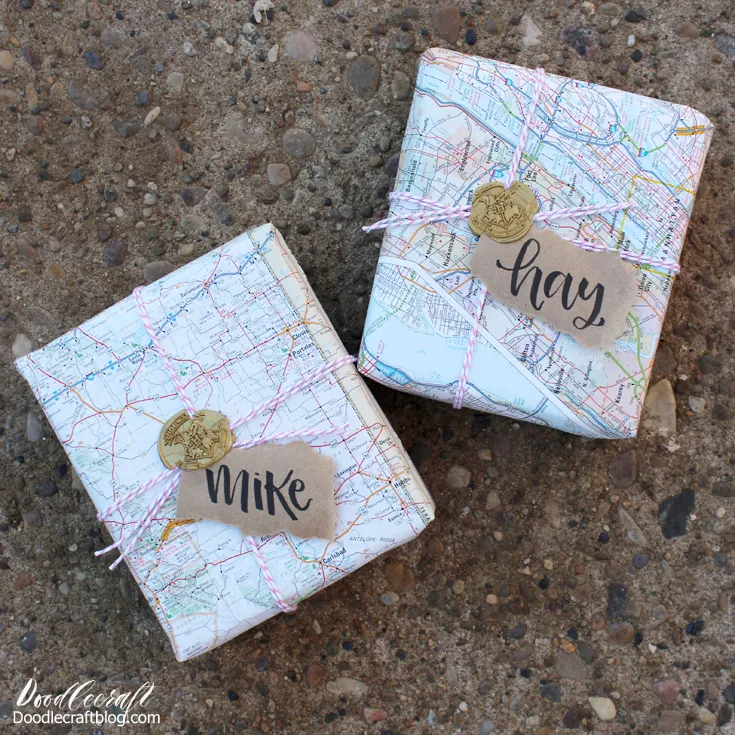 Creative Gift Wrapping: Maps with Wax Seals!