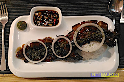 Grilled Pork Belly with Rice at Hashbrews Cafe Bistro