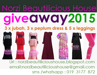 Norzi Beautilicious House blog giveaway abaya jubah