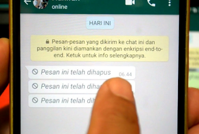 Chat Whatsapp terhapus