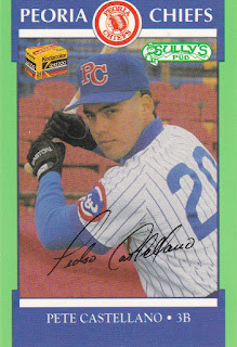 Pedro Castellano 1990 Peoria Chiefs card