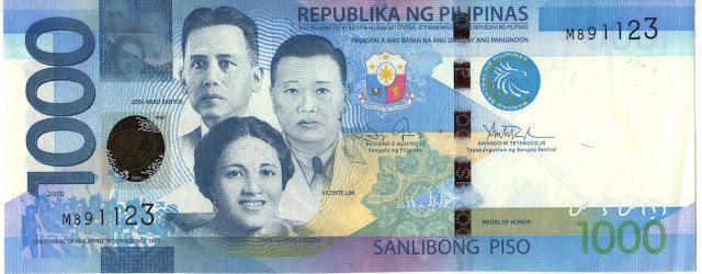 1,000 peso bill, New Generation banknotes, Philippine peso