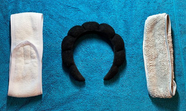 3 different styles of spa headbands