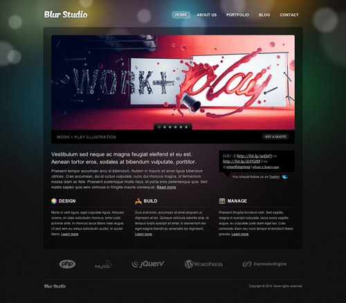 blur 3d web design