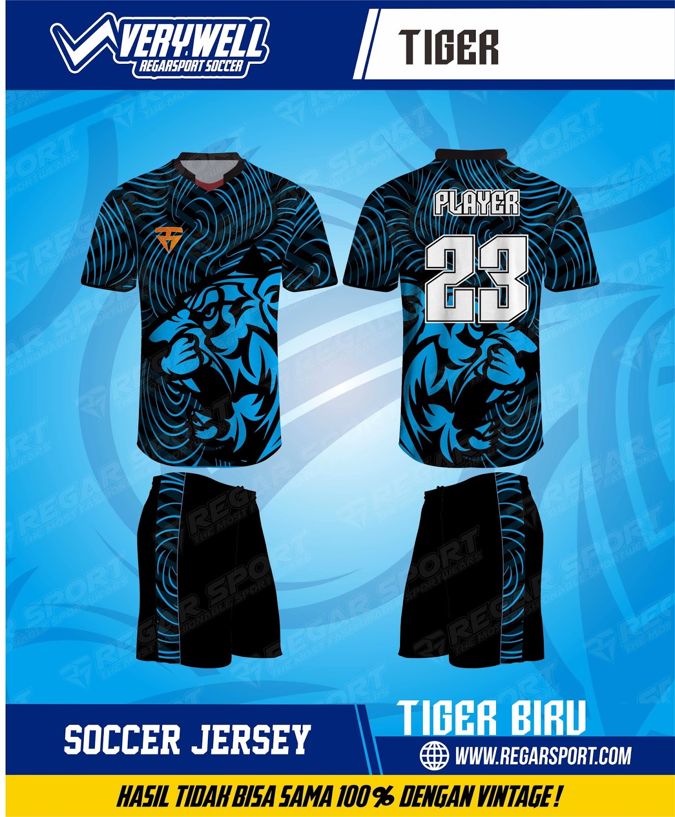  BAJU  BOLA  TERBARU  MOTIF TIGER Regar Sport Online Dan 