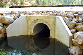 one of the new culverts from stream side