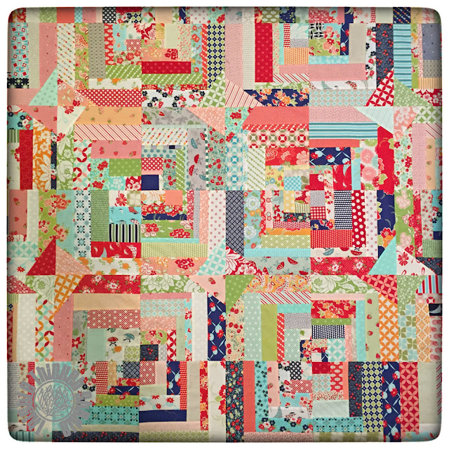 Bonnie & Camille Log Cabin Swap Quilt by Thistle Thicket Studio. www.thistlethicketstudio.com