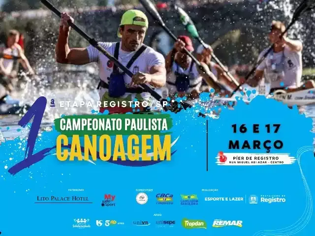 1 Etapa do Campeonato Paulista de Canoagem agita Registro-SP neste final de semana 16 e 17-3