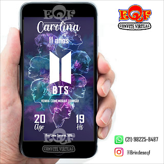 #convitevirtual, #conviteinfantil, #convitevirtualinfantil, #BTS, #convitevirtualBTS, #conviteBTS, #convitedigitalBTS, #convitedeaniversárioBTS