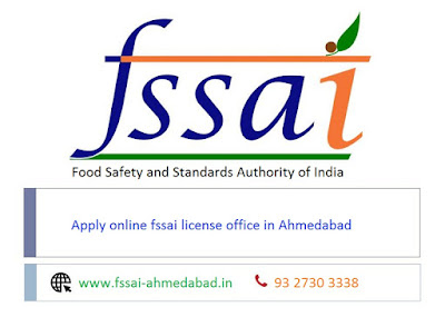 Apply online fssai license office in Ahmedabad