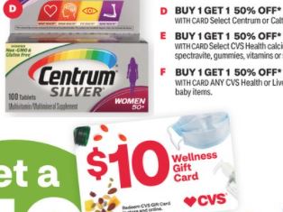 FREE Centrum Vitamins at CVS 1/27-1/2
