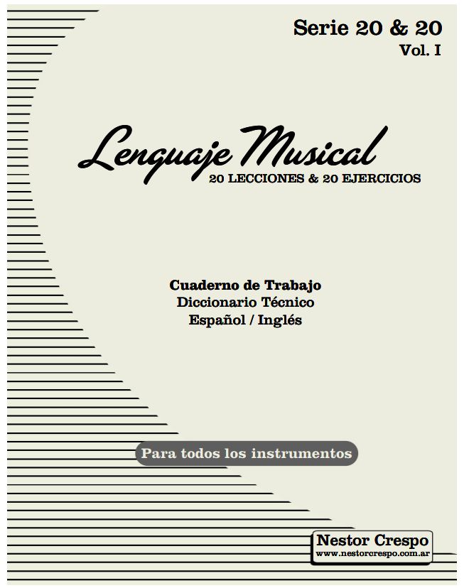 Libro con 20 lecciones y ejercicios de teoría musical