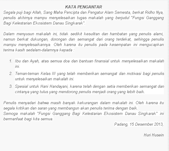 Contoh Kata Pengantar Makalah Terbaru Blog Contoh Surat 