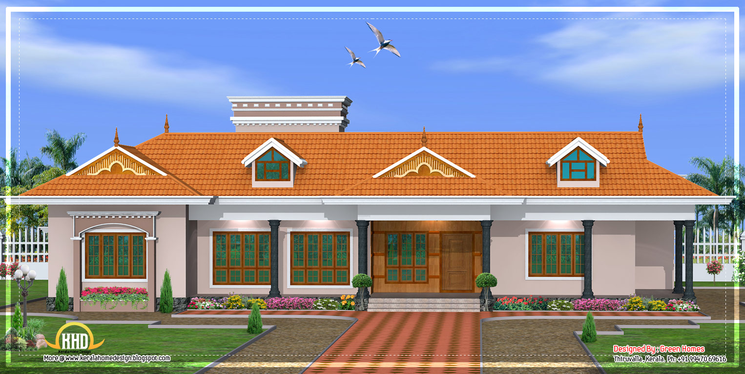 Kerala single story house model 2800 Sq Ft Indian 