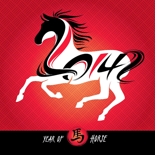 Year Of Horse 2014 Chinese Wallpaper Red