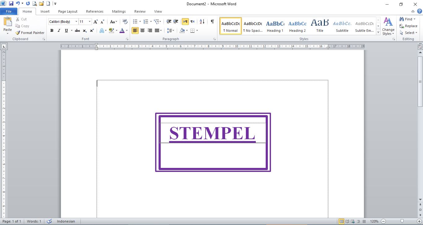 cara membuat stempel kotak di word 3