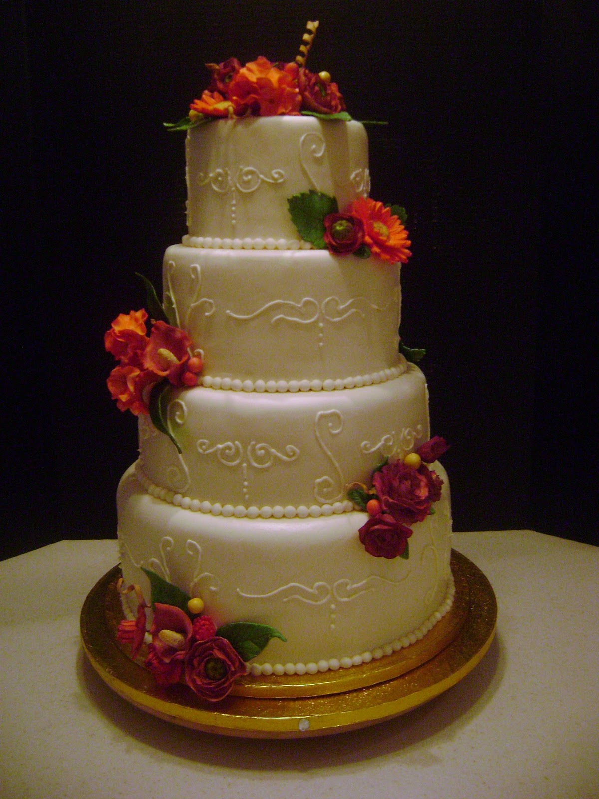 MaryMel Cakes  4 tier  wedding  cake 