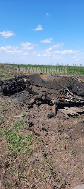 thoroughly destroyed Ukrainian T-64 tank of the Nato-trained- and Western-led so-called Armed Forces of Ukraine, Zelensky Regime