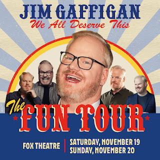 Upcoming and GIVEAWAY: Jim Gaffigan's "The Fun Tour," Nov. 20, Fox Theatre, Detroit {ends 11/3}