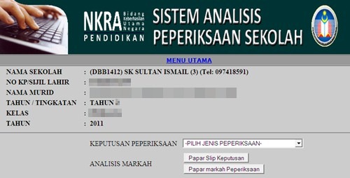 Semak Keputusan Peperiksaan Secara Online