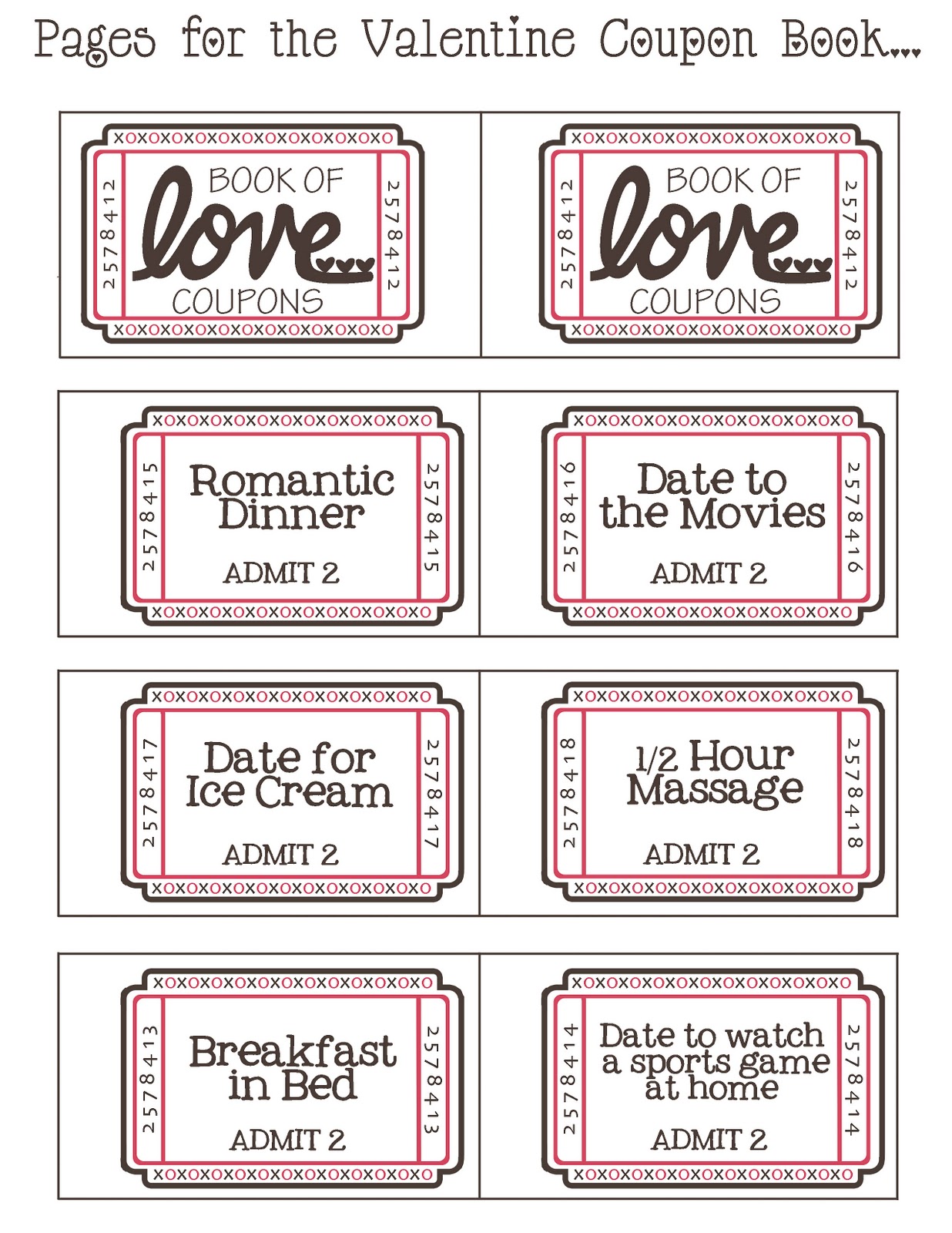 Love Coupon Book