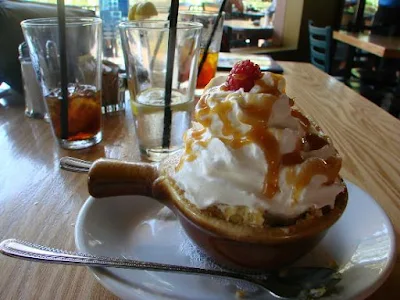 Peach Cobbler dessert at American Creekside Bistro in Sedona, Arizona