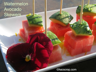 My Scraps | Avocado Watermelon Skewers 