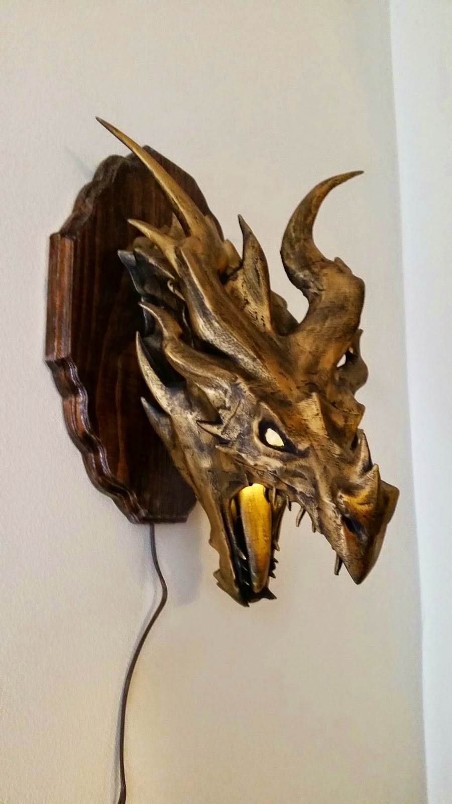 Parts And Krafts Skyrim Alduin Dragon Lamp Sconce Thing