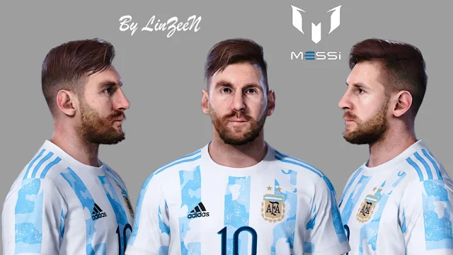 Lionel Messi Face 2 Version For eFootball PES 2021