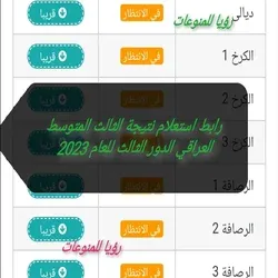 رابط استعلام نتيجة الثالث المتوسط العراقي الدور الثالث للعام 2023