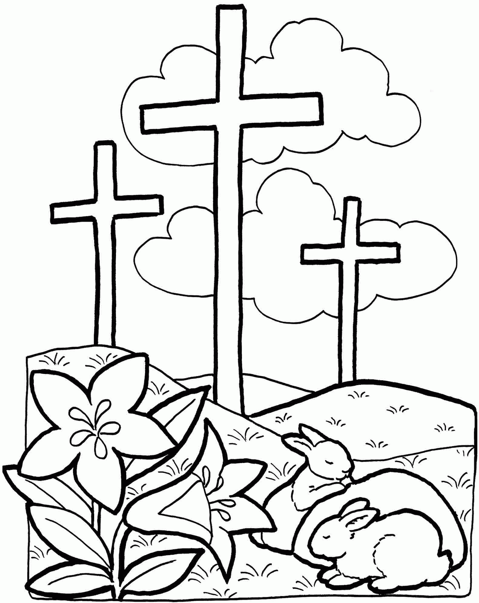 Christian Easter Coloring Pages Clip