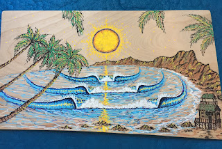 How to draw surf art and paint by Paul Carter 