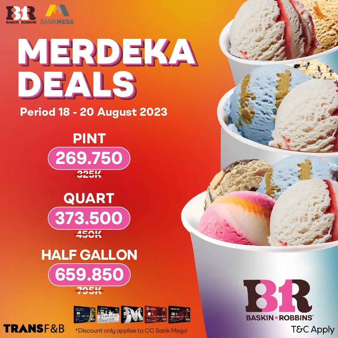 Promo Baskin Robbins Merdeka Deals Periode 18-20 Agustus 2023