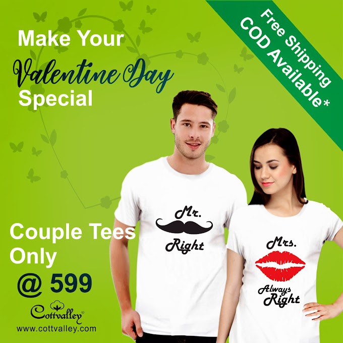 Mr Right & Mrs. Always Right Couple T Shirt @ 599/- 