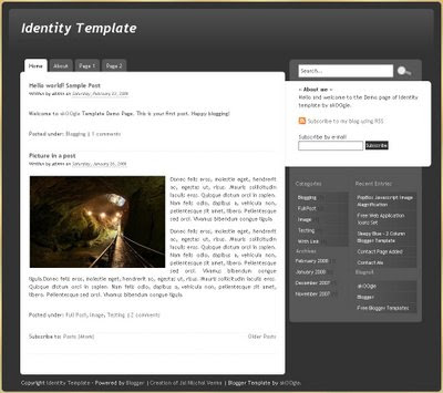 Identity Blogger Template