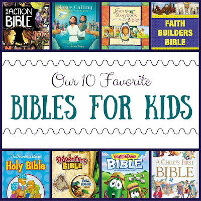 Mommy & Her Men's 10 favorite Bibles for children!  Perfect for babies, toddlers, and elementary kids!