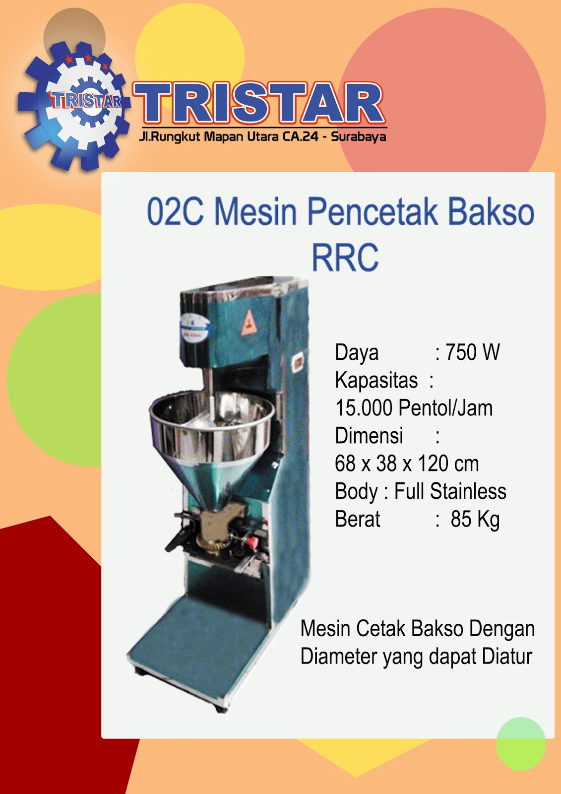 02C Mesin Pencetak Bakso RRC ~ Distributor Mesin Surabaya