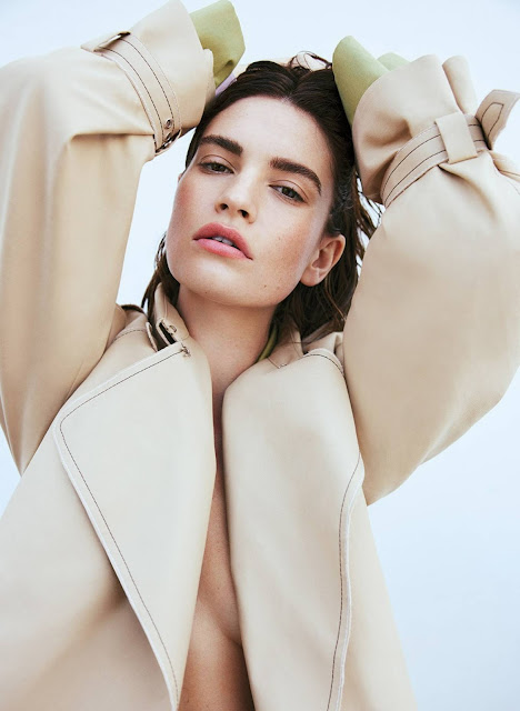 Lily James Beautiful Fashion model photo shoot for S Magazine Winter 2024