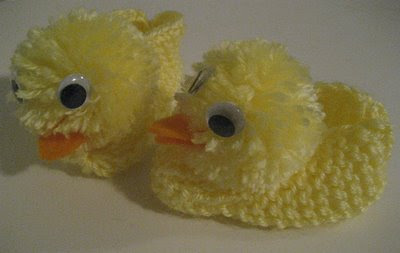 Knitted Duck Slippers