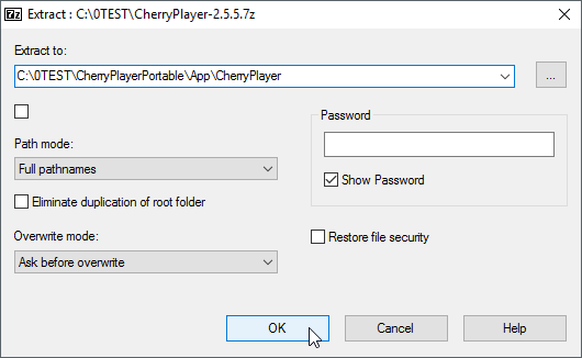 Extract to app folder...
