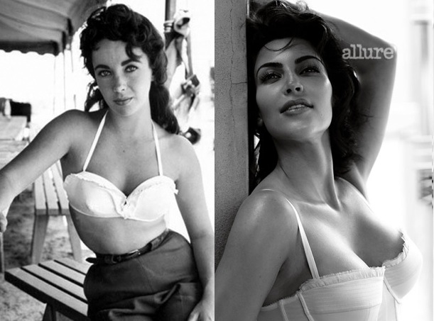 Then and Now: Elizabeth Taylor and Kim Kardashian