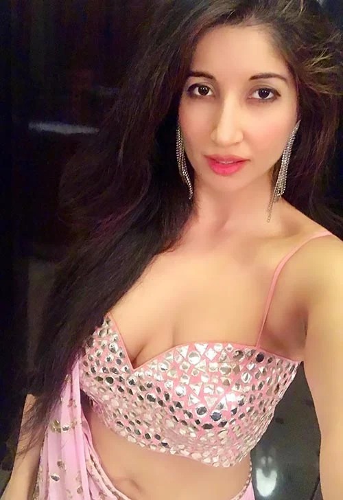 Bhumicka Singh cleavage saree hot indian model